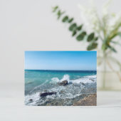 Egypte, Hurghada, spatten en golven van het Rode Z Feestdagenkaart (Staand voorkant)