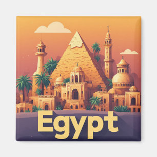 Egypte Land Aandenken Voor Wereldreizigers Verzame Magneet