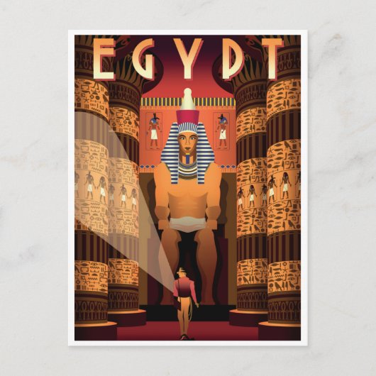 Egypte land oude vakantie retro Briefkaart (Voorkant)