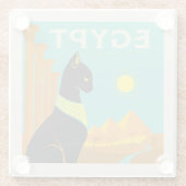 Egypte | Land van Feline Royalty Glazen Onderzetter (Achterkant)