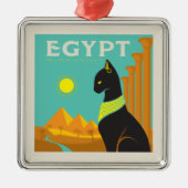 Egypte | Land van Feline Royalty Metalen Ornament (Voorkant)