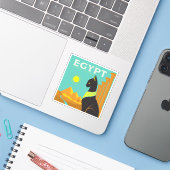 Egypte | Land van Feline Royalty Sticker (Laptop met iPhone)