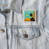 Egypte | Land van Feline Royalty Vierkante Button 5,1 Cm (In situ)