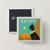 Egypte | Land van Feline Royalty Vierkante Button 5,1 Cm (Voorkant /achterkant)