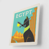 Egypte | Land van Feline Royalty Vierkante Klok (Hoek)