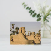 Egypte, Luxor. De Avenue Sphinxes leidt tot Briefkaart (Staand voorkant)