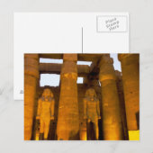 Egypte, Luxor.  Karnack-tempel. Briefkaart (Voorkant / Achterkant)