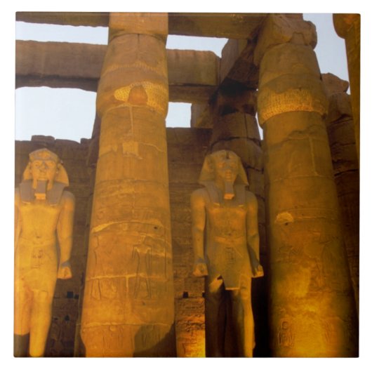 Egypte, Luxor.  Karnack-tempel. Tegeltje (Voorkant)