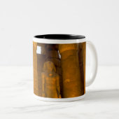 Egypte, Luxor.  Karnack Temple. Tweekleurige Koffiemok (Voorkant rechts)