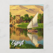 Egypte Nile Felucca Briefkaart (Voorkant)