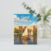 Egypte Nile Felucca Briefkaart (Staand voorkant)