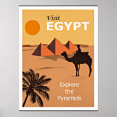 Egypte, onderzoek de Pyramiden, oud poster (Voorkant)