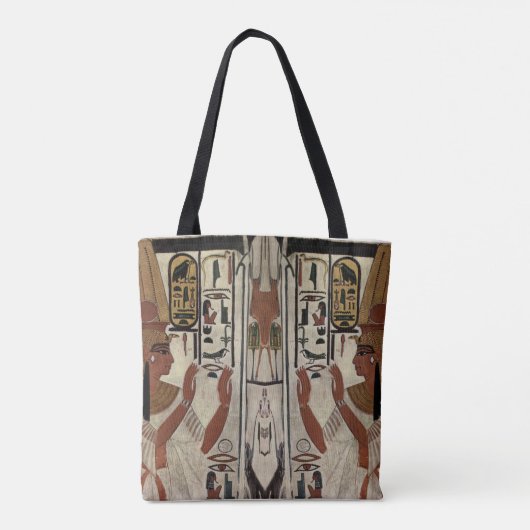 Egypte Oude Farao Tombes Kleurrijke schilderkunst Tote Bag (Achterkant)