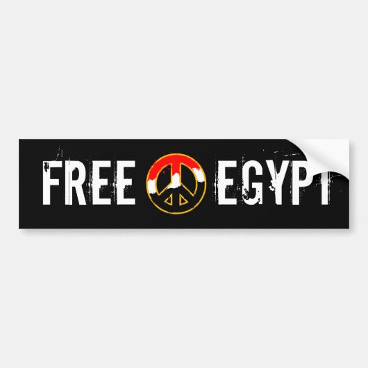 EGYPTE PEACE BUMPERSTICKER (Voorkant)