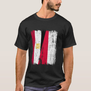 Egypte Polen Half Vlag Egyptische Poolse Afkomst T-shirt