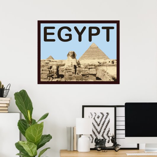 Egypte Pyramide van Khafre Poster (Thuiskantoor)