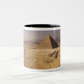 Egypte, Pyramiden bij Giza, Khafre, Khufu, Menkaur Tweekleurige Koffiemok (Center)