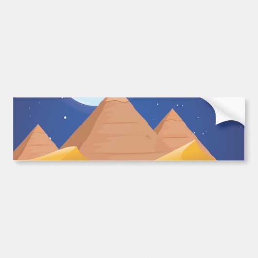 Egypte Pyramides Bumpersticker (Voorkant)