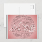 Egypte Pyramides roze reizen Briefkaart (Voorkant / Achterkant)
