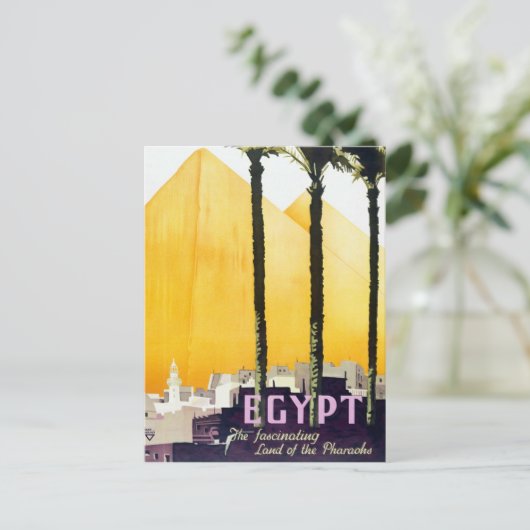  Egypte Pyramids Revel Briefkaart (Staand voorkant)