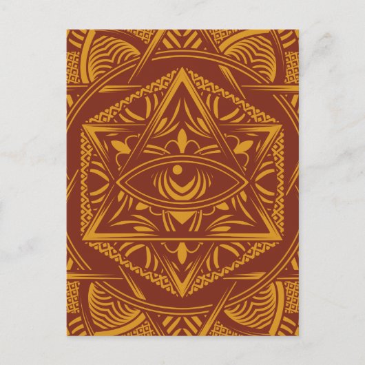  Egypte reisoudheid OogMandala Aankondigingskaart (Voorkant)
