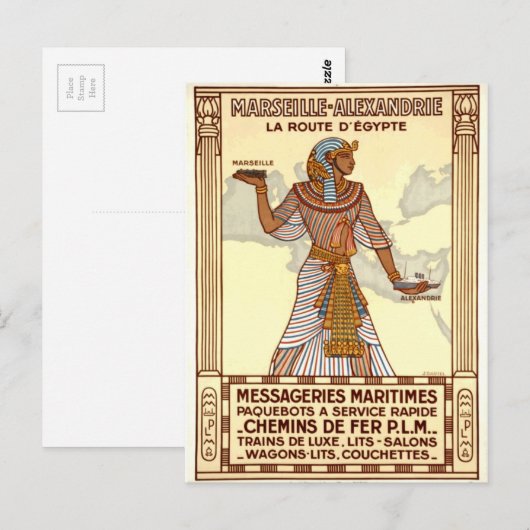  Egypte Reizen Briefkaart (Voorkant / Achterkant)