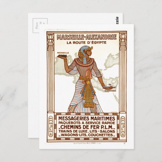  Egypte Reizen Briefkaart (Voorkant / Achterkant)