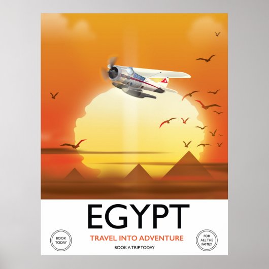 Egypte "Reizen naar Avontuur" Poster (Voorkant)