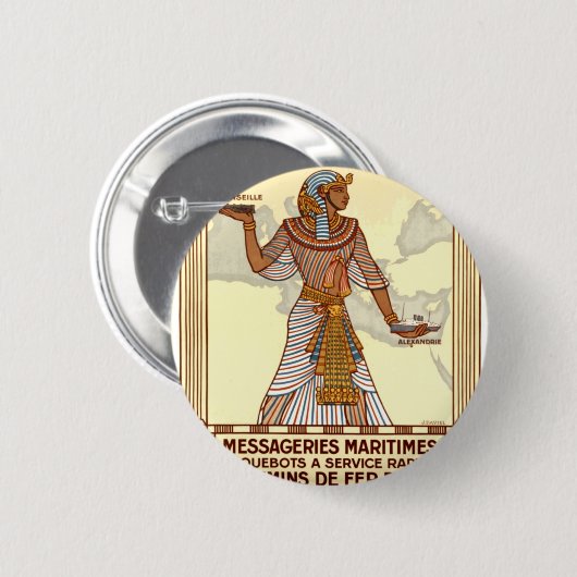  Egypte Reizen Ronde Button 5,7 Cm (Voorkant /achterkant)