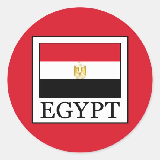 Egypte Ronde Sticker (Voorkant)