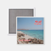 Egypte - Rood Zee - Hurghada - strand van Mamya - Magneet (Voorkant / Achterkant)