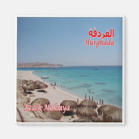Egypte - Rood Zee - Hurghada - strand van Mamya - Magneet (Voorkant)