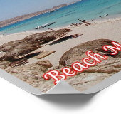 Egypte - Rood Zee - Hurghada - strand van Mamya - Poster (Hoek)