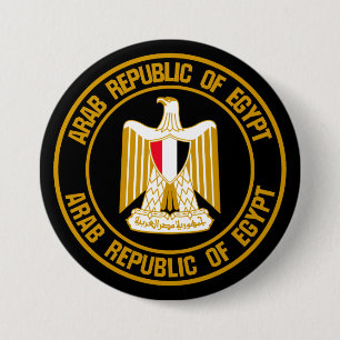 Egypte Round Emblem Ronde Button 7,6 Cm