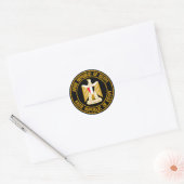 Egypte Round Emblem Ronde Sticker (Envelop)