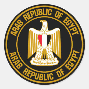Egypte Round Emblem Ronde Sticker