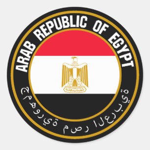 Egypte Round Emblem Ronde Sticker