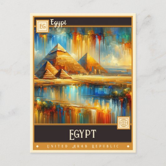 Egypte |  schilderij briefkaart (Voorkant)