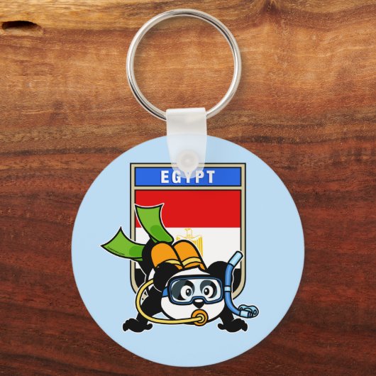 Egypte Scuba Diving Panda Sleutelhanger (Voorkant)