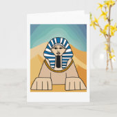Egypte Sfinx Pharapyramides Tijdloos Kaart (Gele Bloem)