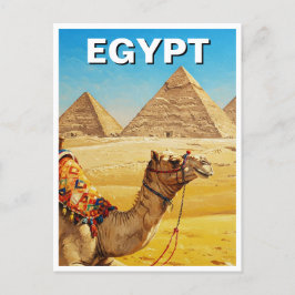 Egypte Sfinx Piramides van Giza Camel Briefkaart