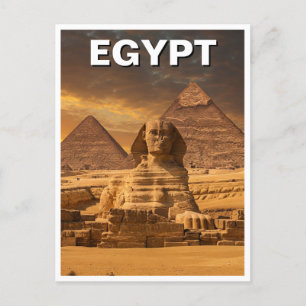 Egypte Sfinx Piramides van Gizeh Briefkaart