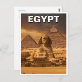 Egypte Sfinx Piramides van Gizeh Briefkaart (Voorkant / Achterkant)