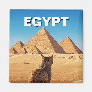 Egypte Sfinx Piramides van Gizeh Cat Magneet