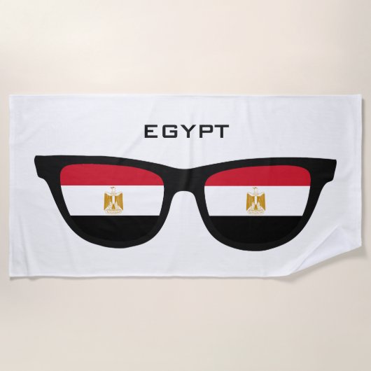 EGYPTE Shades aangepaste tekst strand handdoek (Voorkant)