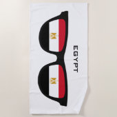 EGYPTE Shades aangepaste tekst strand handdoek (Voorkant)
