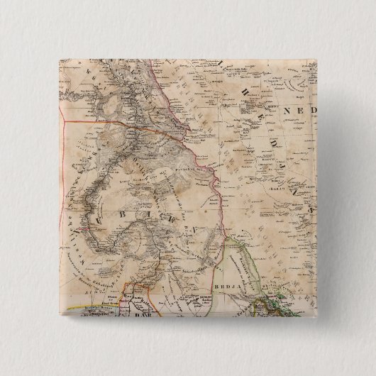 Egypte, Soedan, Afrika Vierkante Button 5,1 Cm (Voorkant)