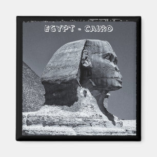 Egypte, Sphinx en Pyramids (Fridge Magnet) Magneet
