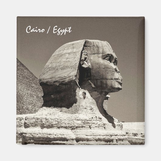 Egypte & Sphinx, Pyramiden, Oude Caïro Magnet (Voorkant)
