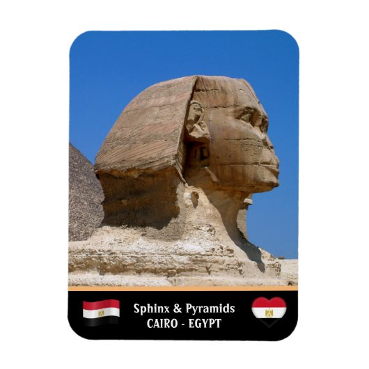Egypte, Sphinx & Pyramids - Oude Caïro (UNESCO) Magneet (Verticaal)